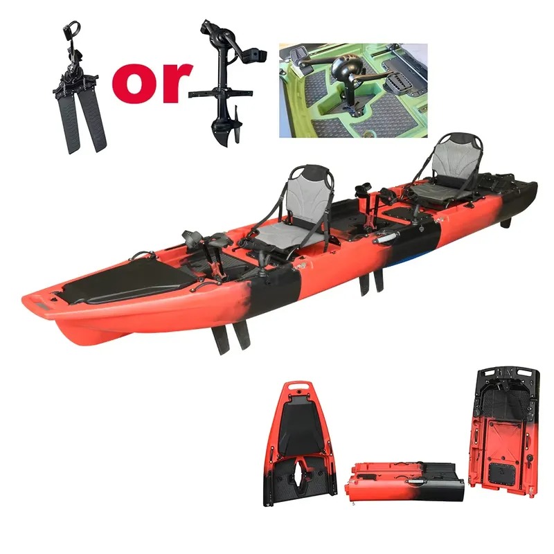 Hot Sale 14FT 2-Person Double  - Fishing Kayak Pedal Drive recension och pris