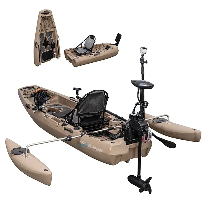 9.5ft 1 Person Folding Plastic - Fishing Kayak Pedal Drive recension och pris